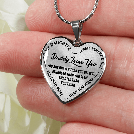 Daddy Loves You - Heart Necklace - INCLUDES FREE SHIPPING