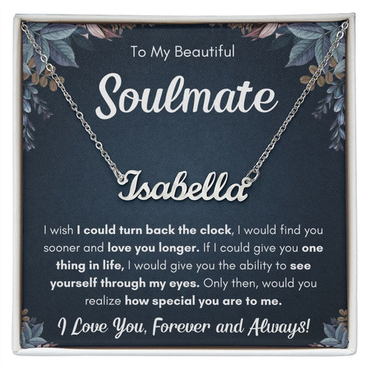 Necklace with name for soulmate gifts for her gift for girlfriend gift for wife soulmate name necklace personalized for women fiance jewerly