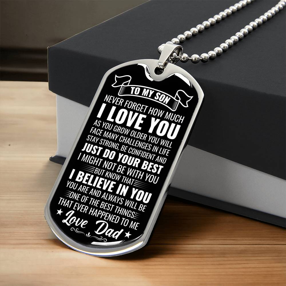 Son - Just Do Your Best - Love Dad -  INCLUDES FREE SHIPPING