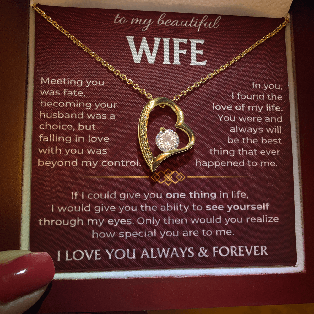 To My Beautiful Wife - Forever Love Necklace