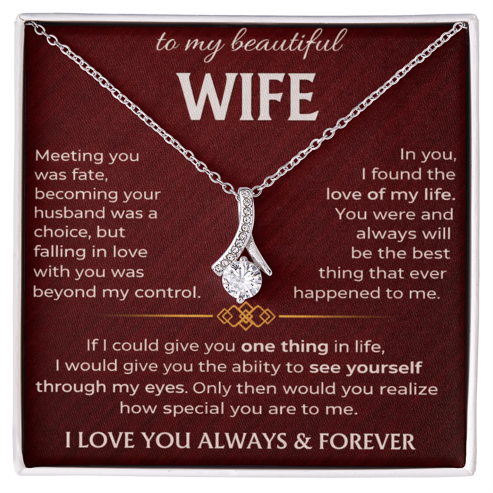 To My Beautiful Wife - Alluring Beauty Necklace
