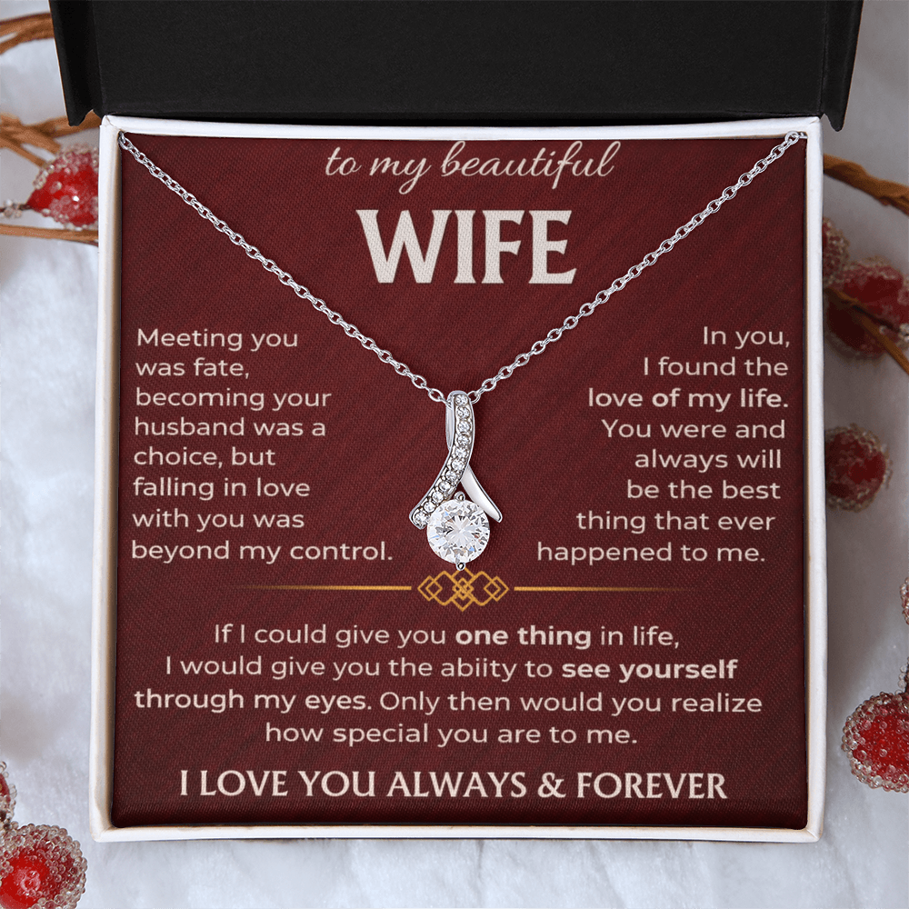 To My Beautiful Wife - Alluring Beauty Necklace