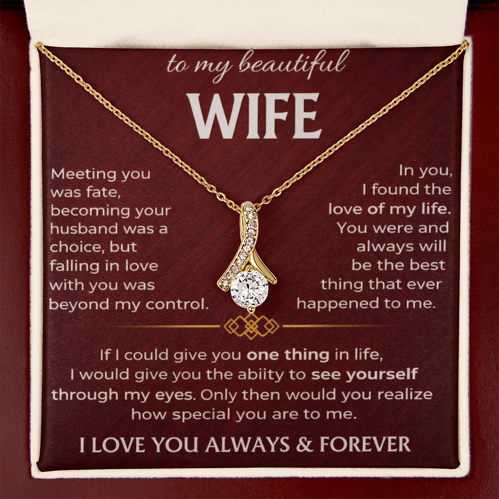 To My Beautiful Wife - Alluring Beauty Necklace