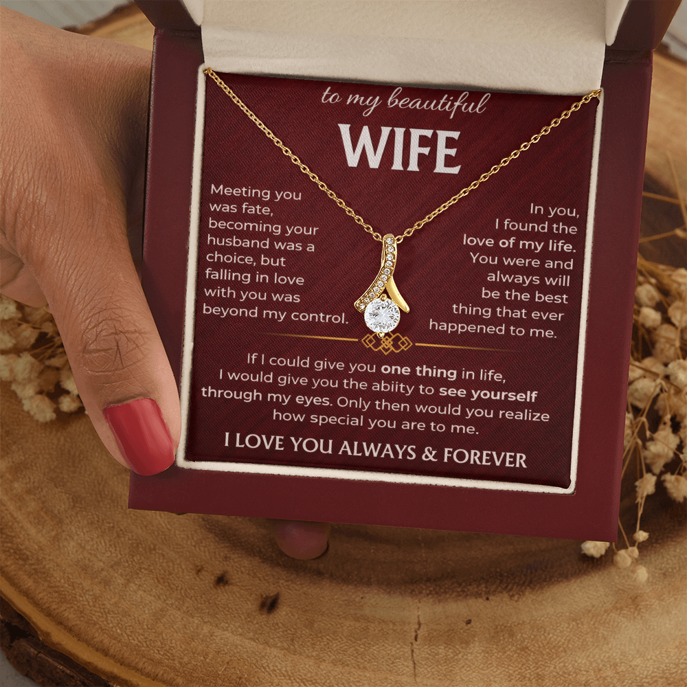 To My Beautiful Wife - Alluring Beauty Necklace