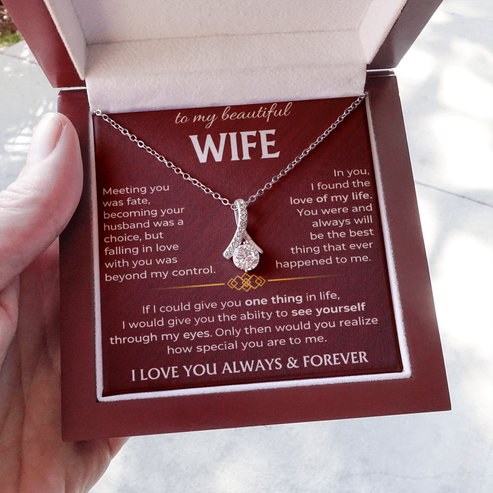 To My Beautiful Wife - Alluring Beauty Necklace