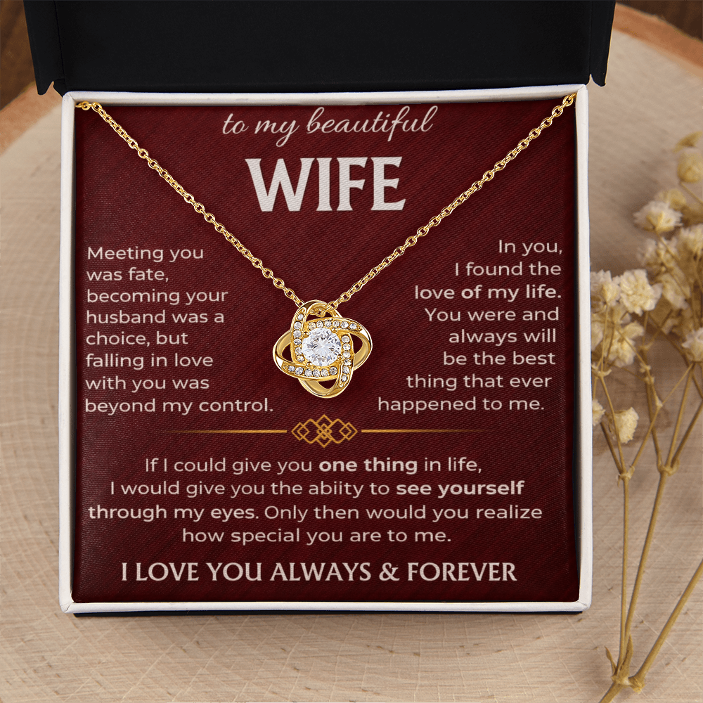 To My Beautiful Wife - Meeting You Was Fate - Necklace