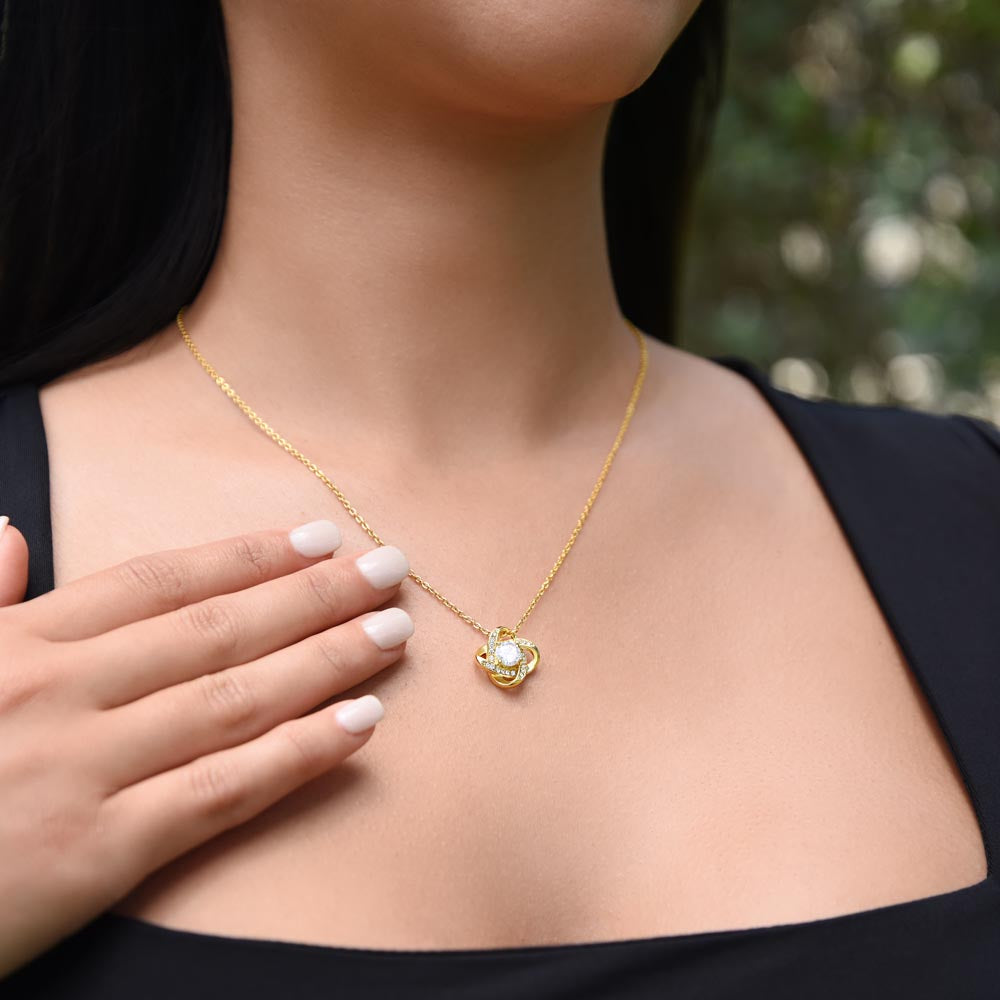 To My Beautiful Wife - The Day I Met You - Love Knot Necklace - INCLUDES FREE SHIPPING