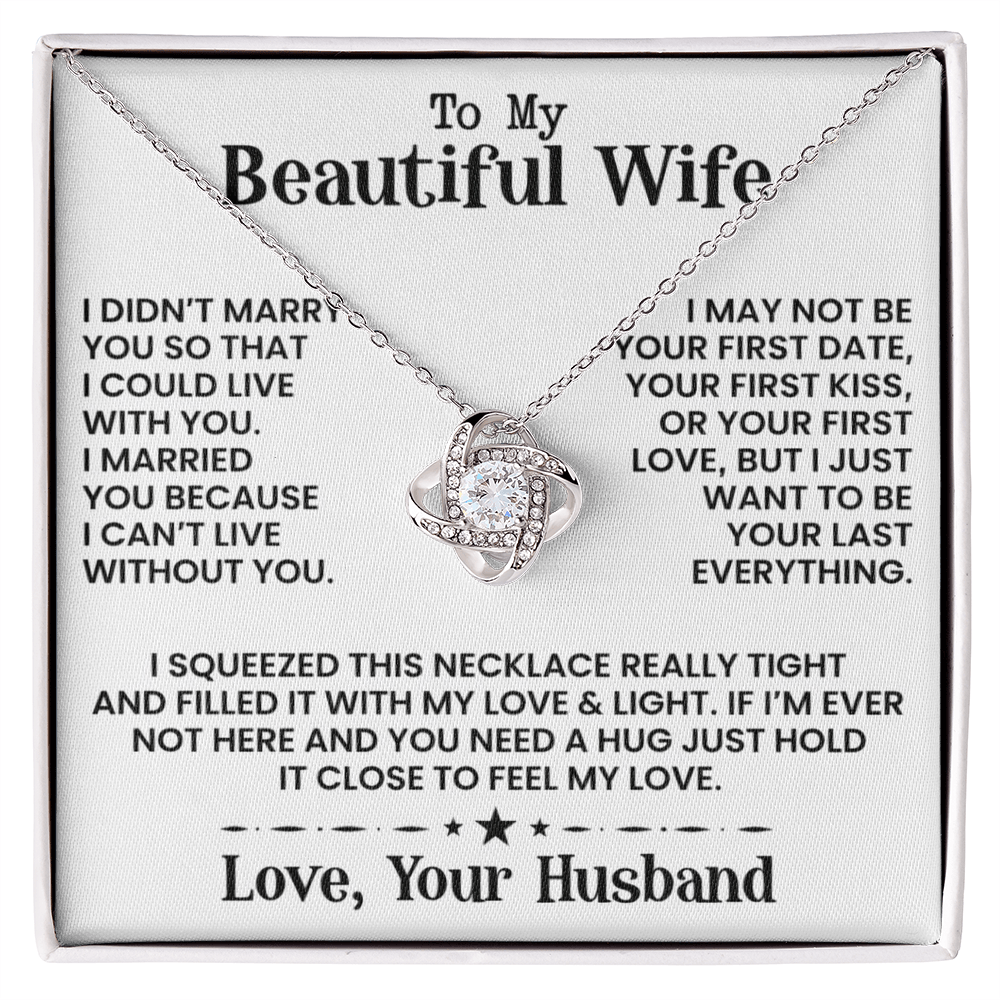 To My Beautiful Wife - Necklace - INCLUDES FREE SHIPPING