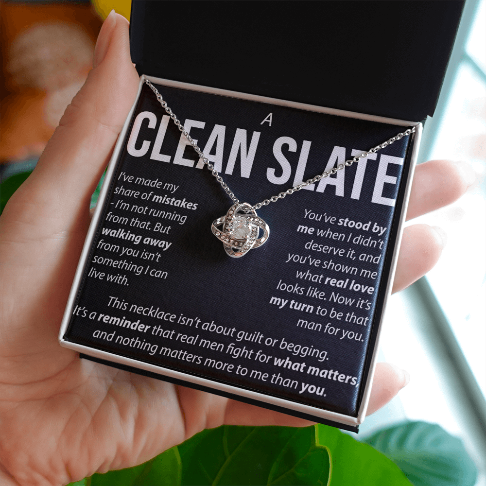 A Clean Slate - Love Knot Necklace - FREE SHIPPING INCLUDING
