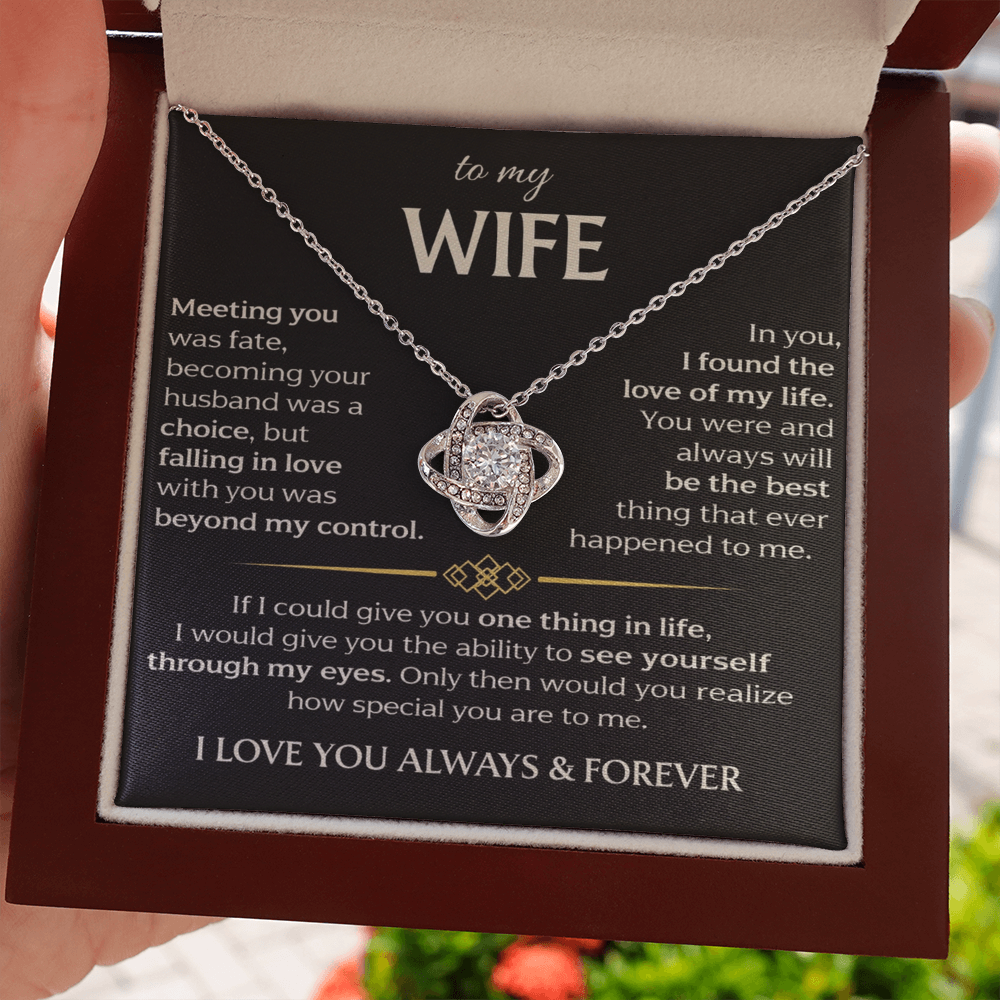 To My Wife - Love Knot Necklace