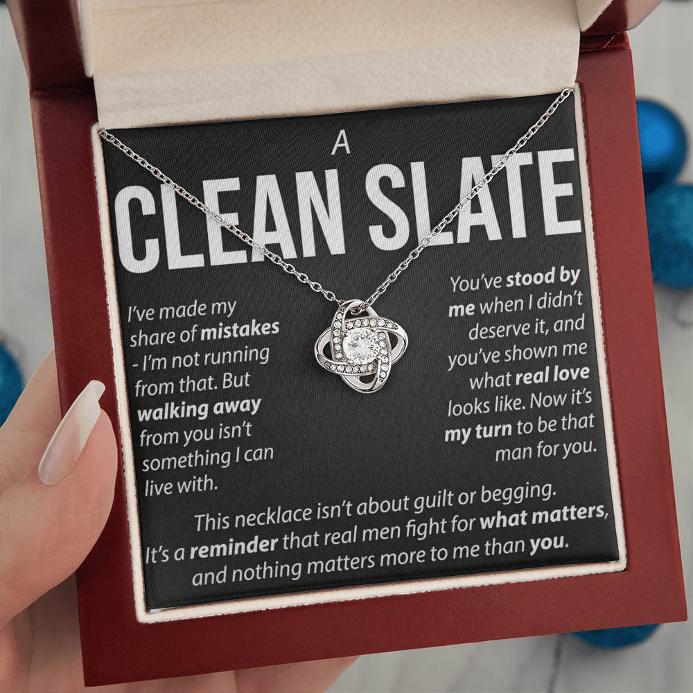 A Clean Slate - Love Knot Necklace - FREE SHIPPING INCLUDING