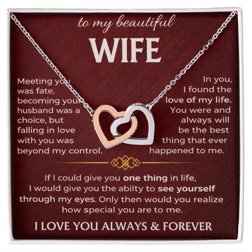 To My Beautiful Wife - Interlocking Hearts