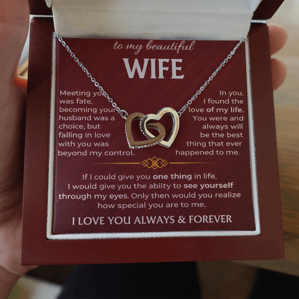 To My Beautiful Wife - Interlocking Hearts