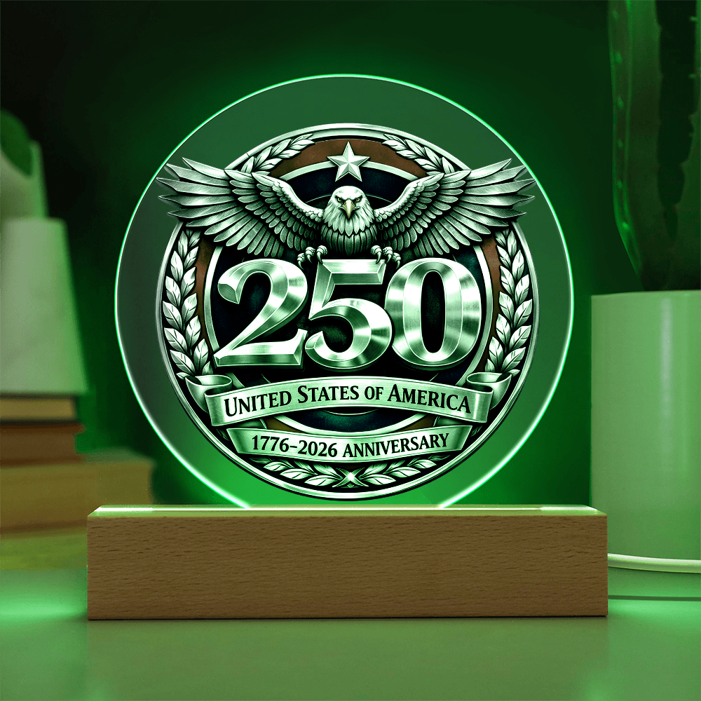 250th United States America - Circle Acrylic Plaque