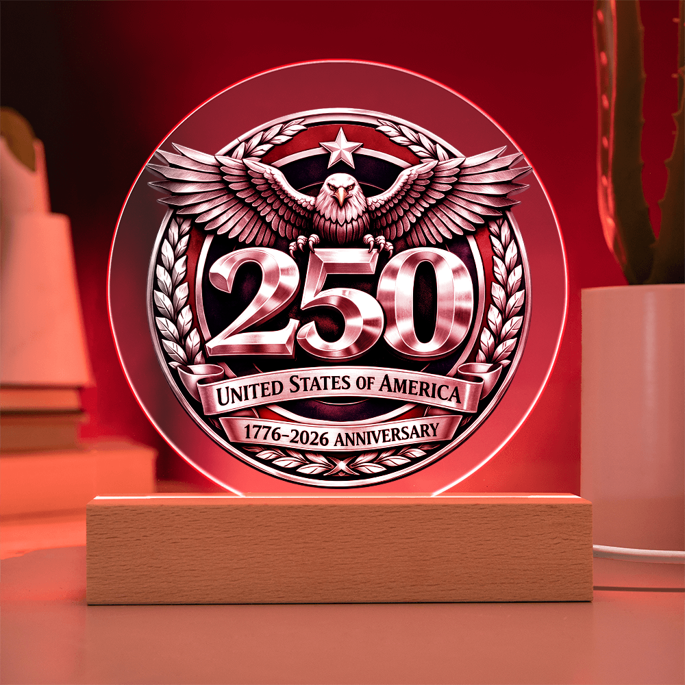 250th United States America - Circle Acrylic Plaque
