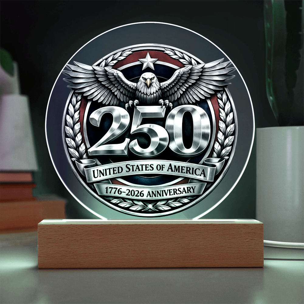250th United States America - Circle Acrylic Plaque
