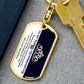 To My Badass Granddaughter - KeyChain
