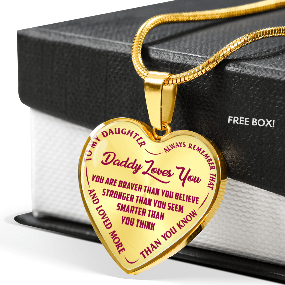 Daddy Loves You - Pink Text - INCLUDES FREE SHIPPING