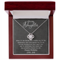 Daughter - Wonderful Person - Love Knot Necklace